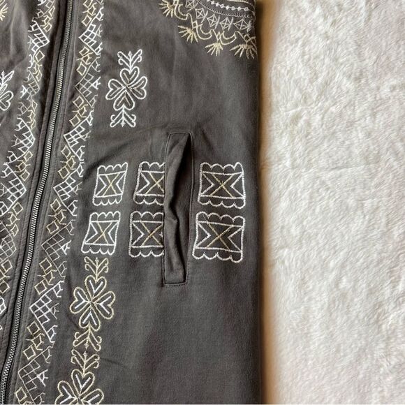 Monoreno Gray Sleeveless Hooded Full Zip Dress Size Medium - Picture 7 of 10